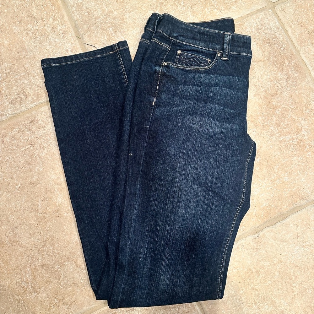 White House Black Market Dark Blue Straight Leg Jeans